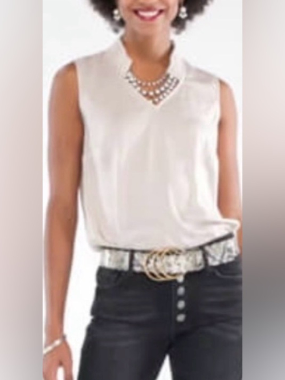 Cabi - Snapshot Sleeveless V-Neck Tank Top